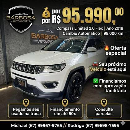 JEEP COMPASS 2.0 16V FLEX LIMITED AUTOMÁTICO
